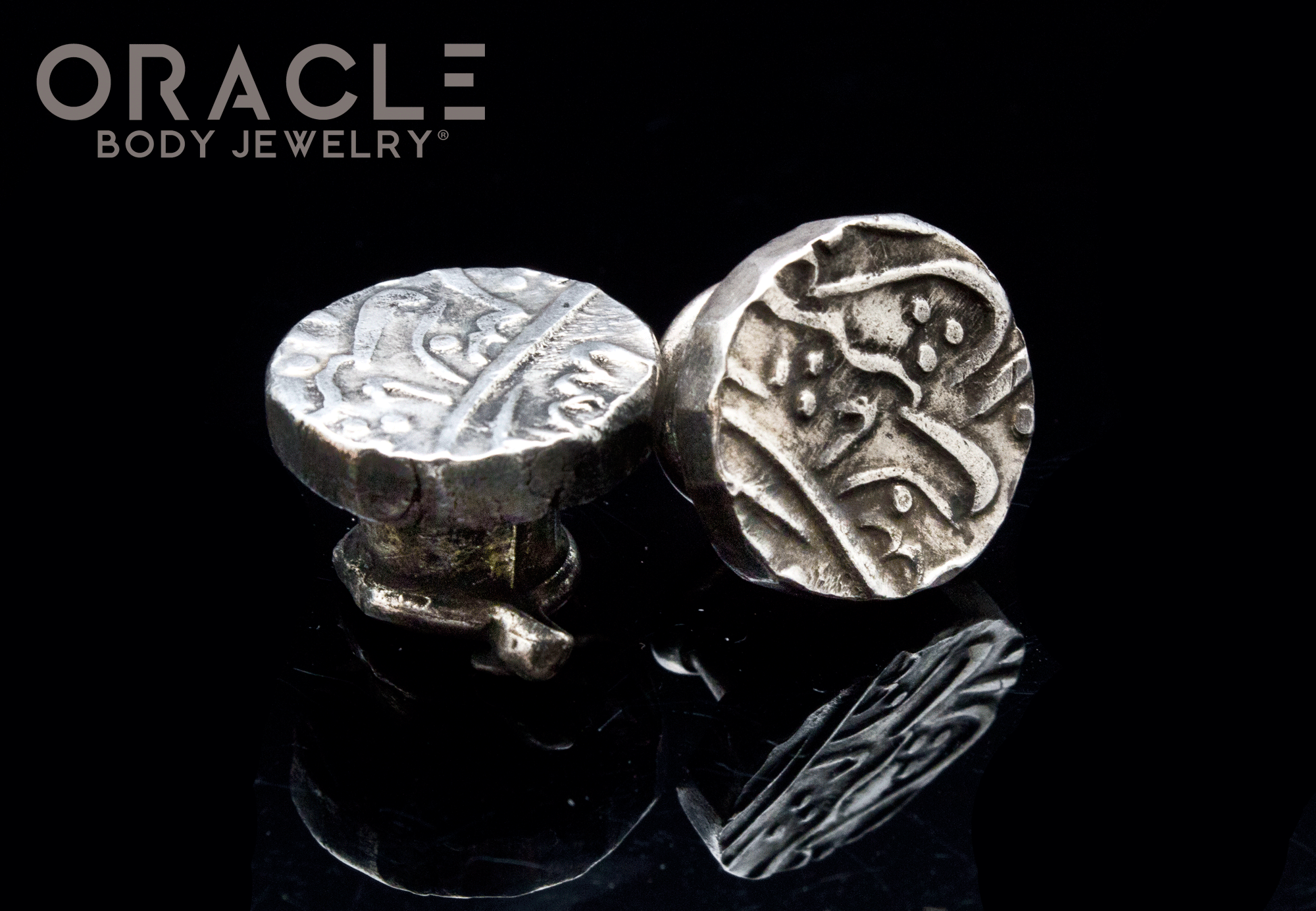 Silver Coin Old Ear Plugs