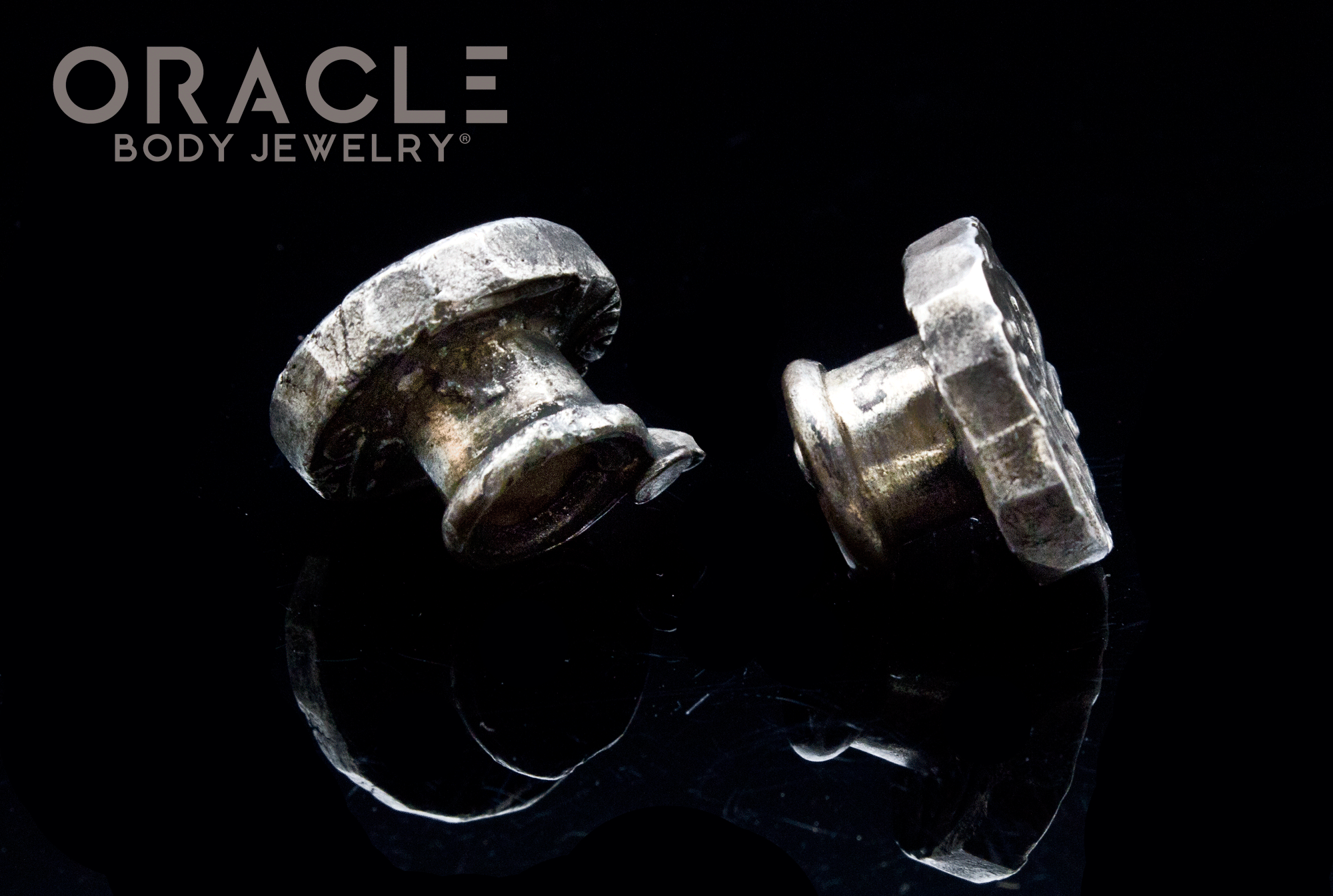 Silver Coin Old Ear Plugs