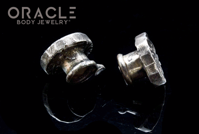 Silver Coin Old Ear Plugs
