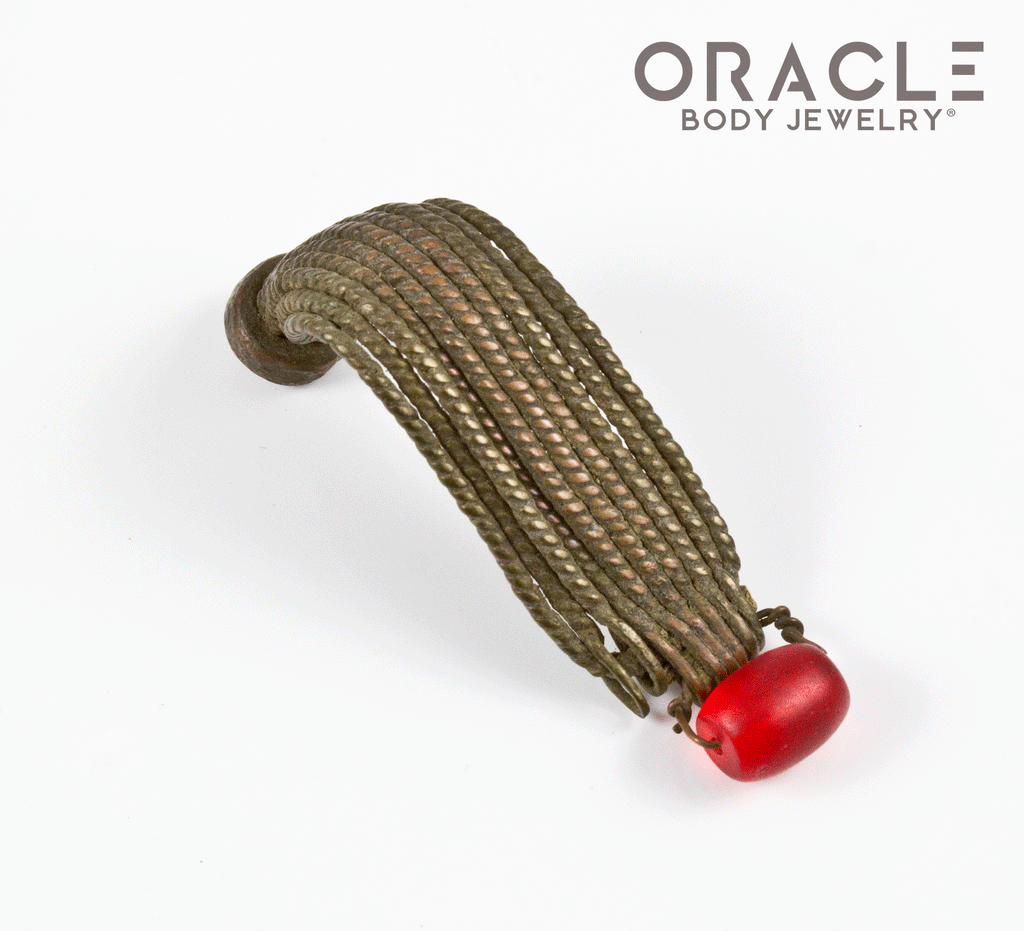 Toposa Wire Labret with Glass Bead