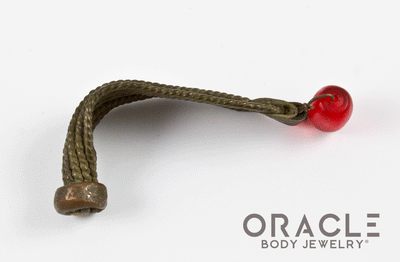 Toposa Wire Labret with Glass Bead
