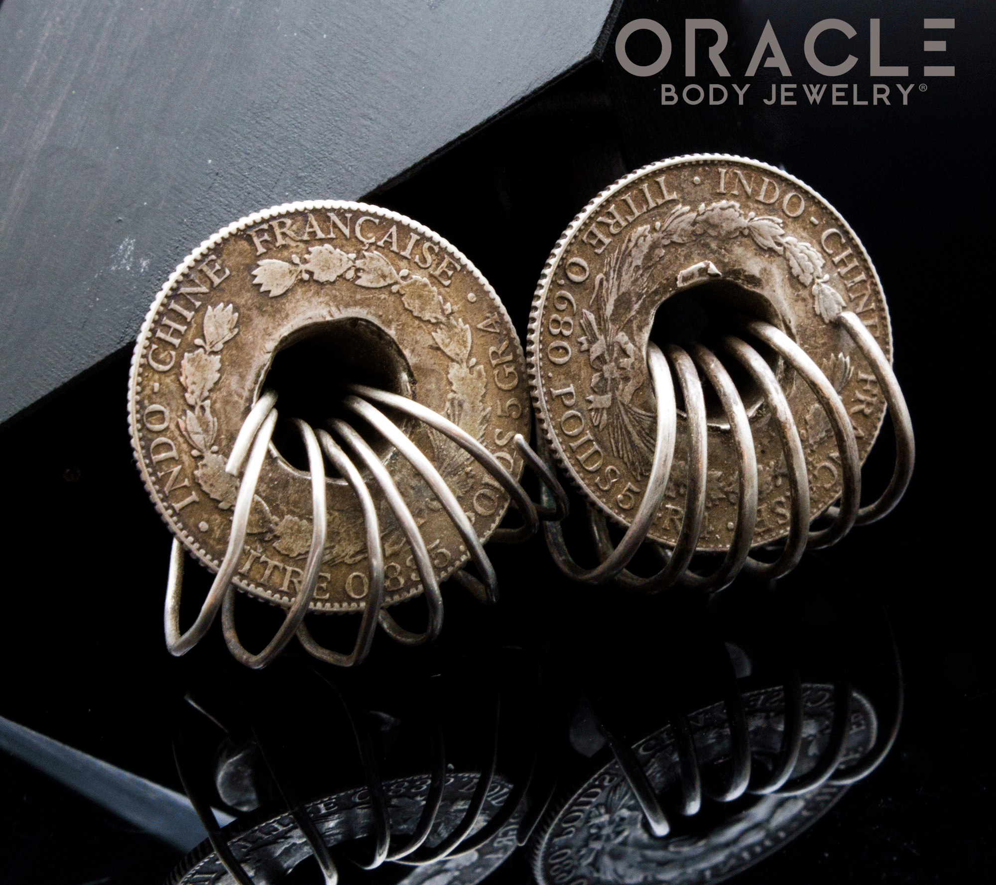 Old Silver French Indochina Hmong Ear Plugs