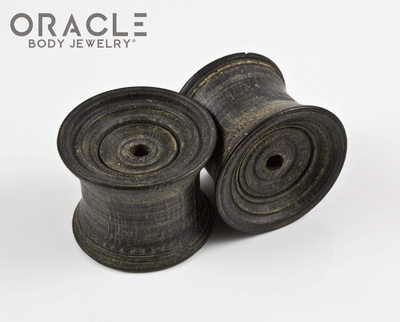 Old Sarawak Dayak Wood Ear Plugs