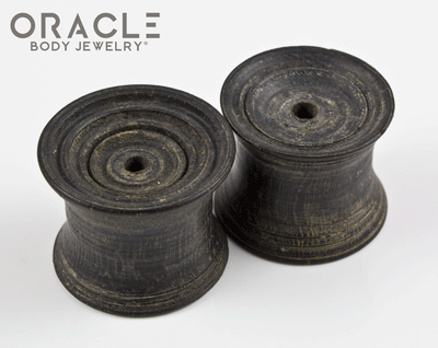 Old Sarawak Dayak Wood Ear Plugs