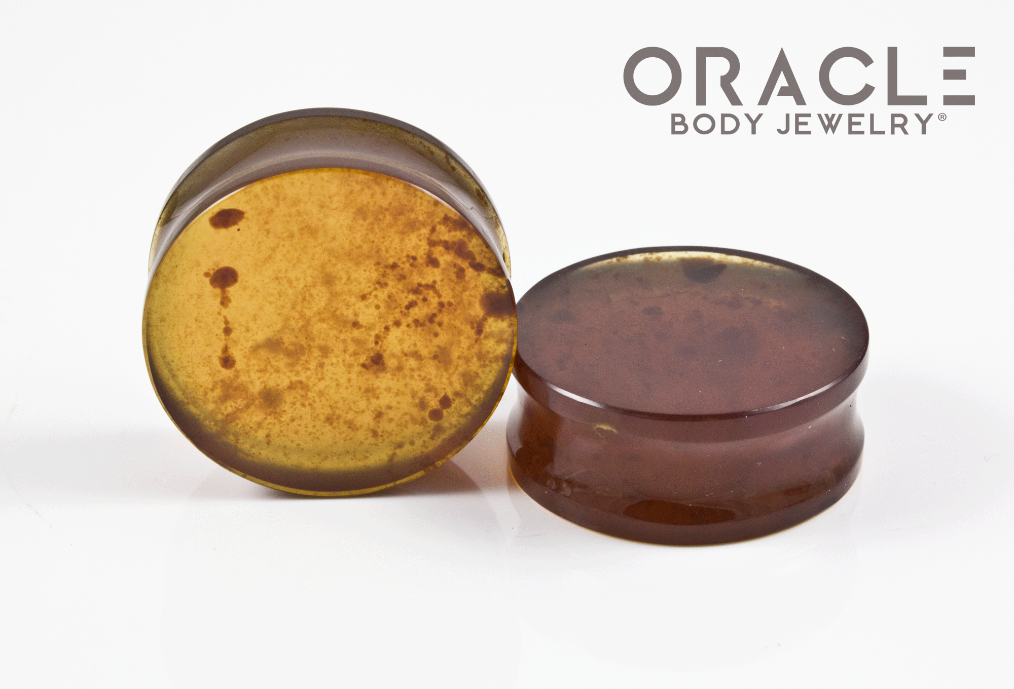 1-1/4" (32mm) Amber Double Flare Plugs