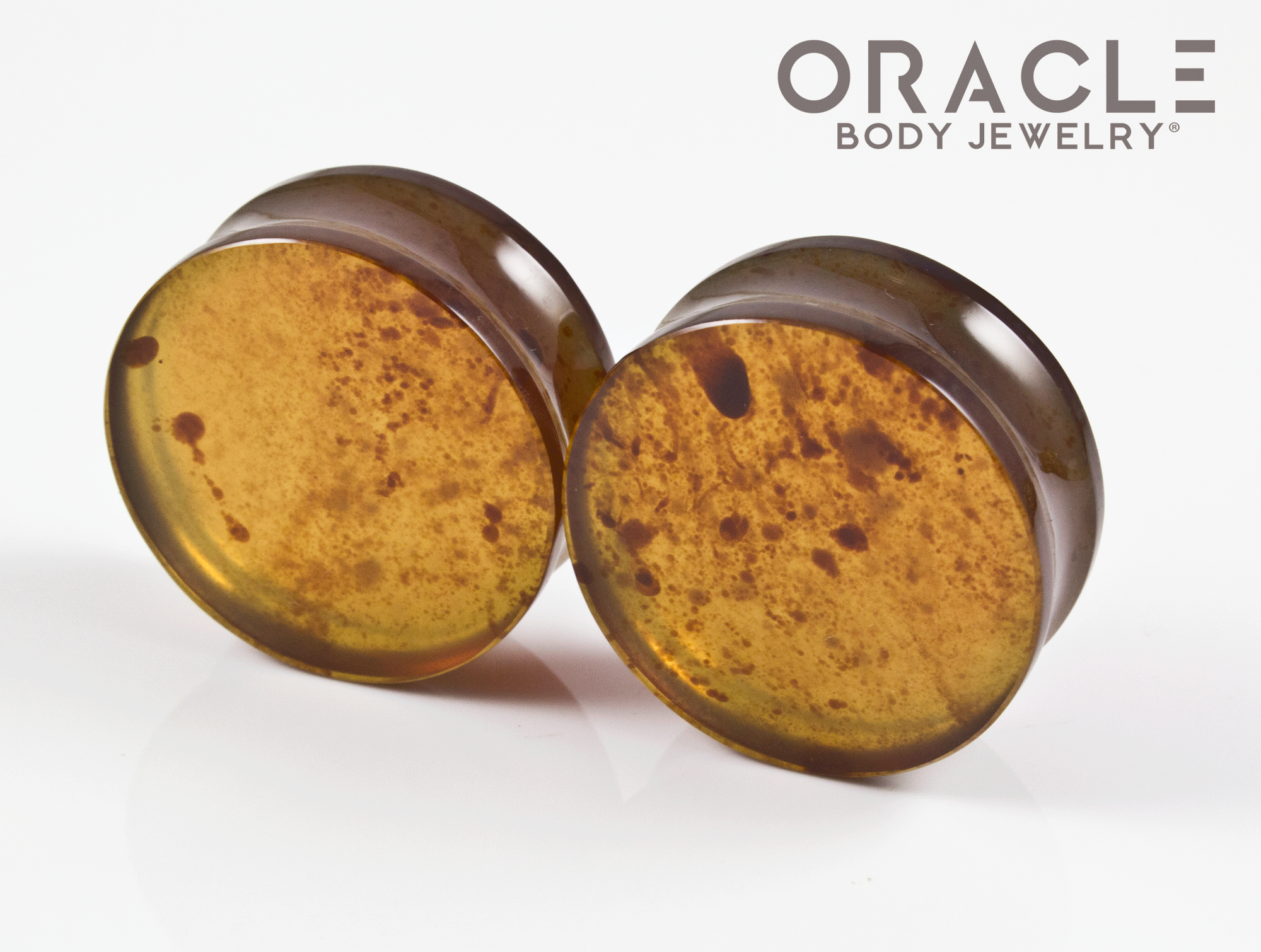 1-1/4" (32mm) Amber Double Flare Plugs