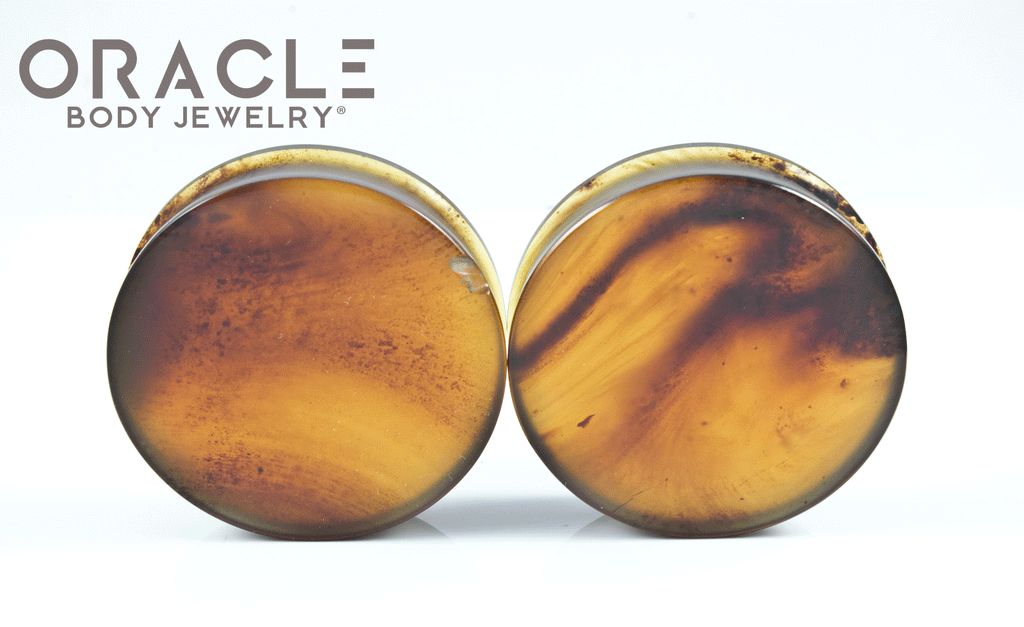 2" (51mm) Blemished Amber Plugs