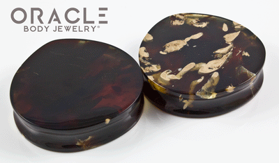 2" Amber Teardrop Plugs