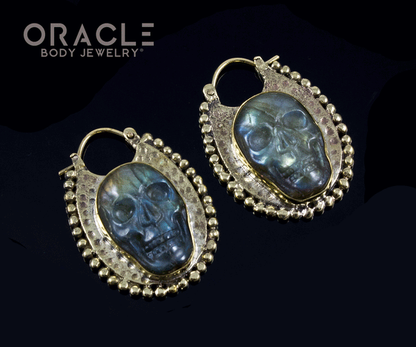 Coven with Carved Labradorite Skulls
