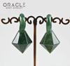 Moss Agate Faceted Mini Pear Weights