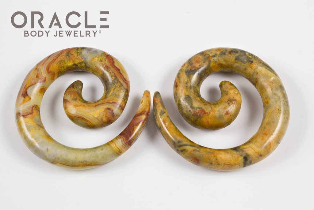 00g Crazy Lace Agate Spirals