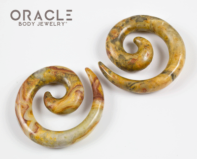 00g Crazy Lace Agate Spirals