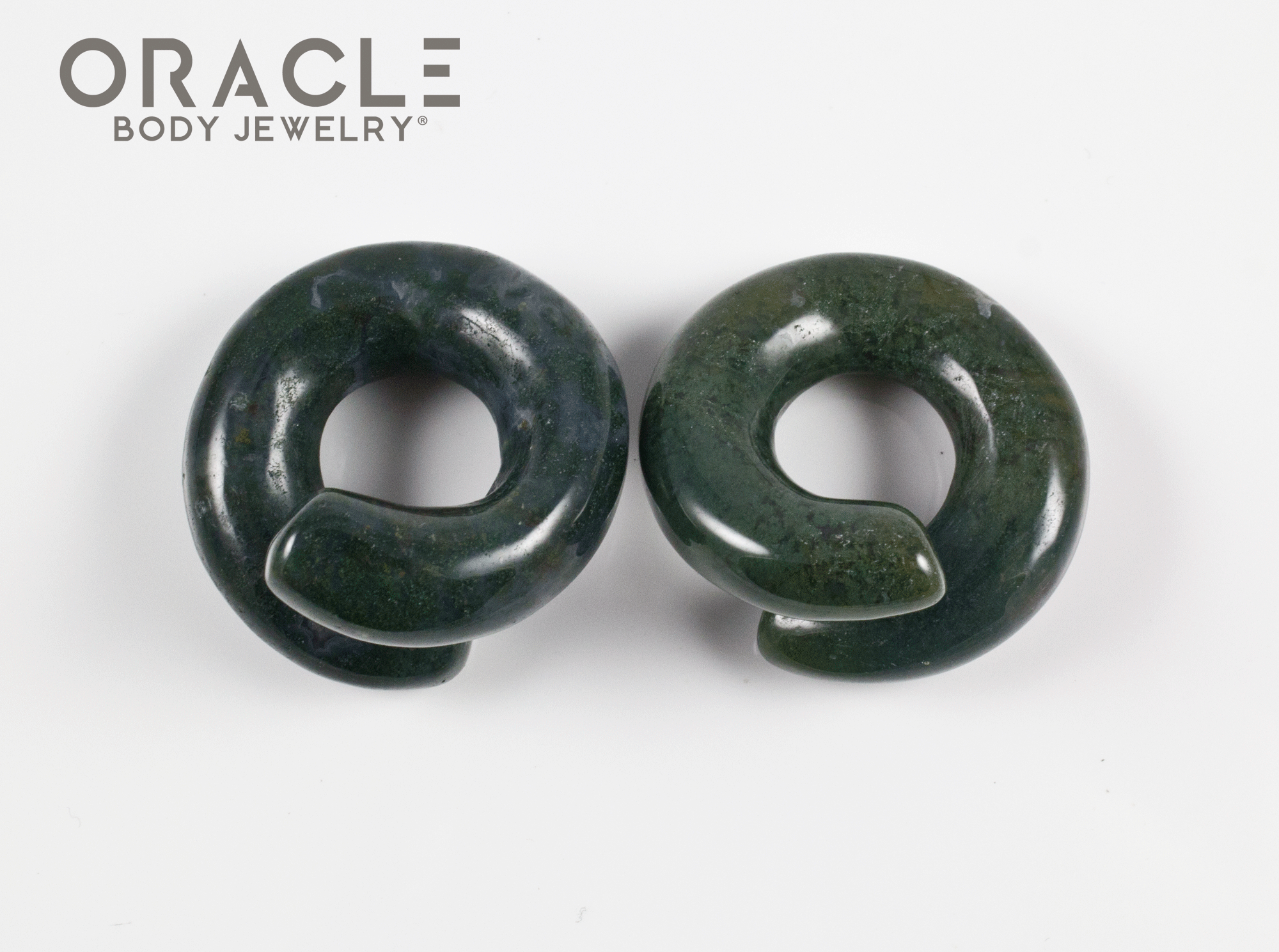 Small Moss Agate Coils