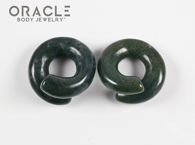 Small Moss Agate Coils