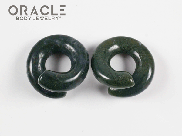 Small Moss Agate Coils
