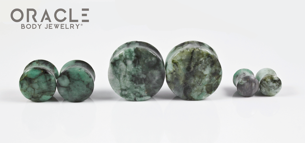 Emerald Double Flare Plugs