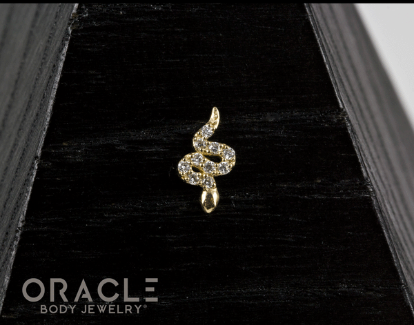 14k Diamondback Threadless End