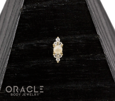 14k Belle with Opal and Diamonds Threadless End