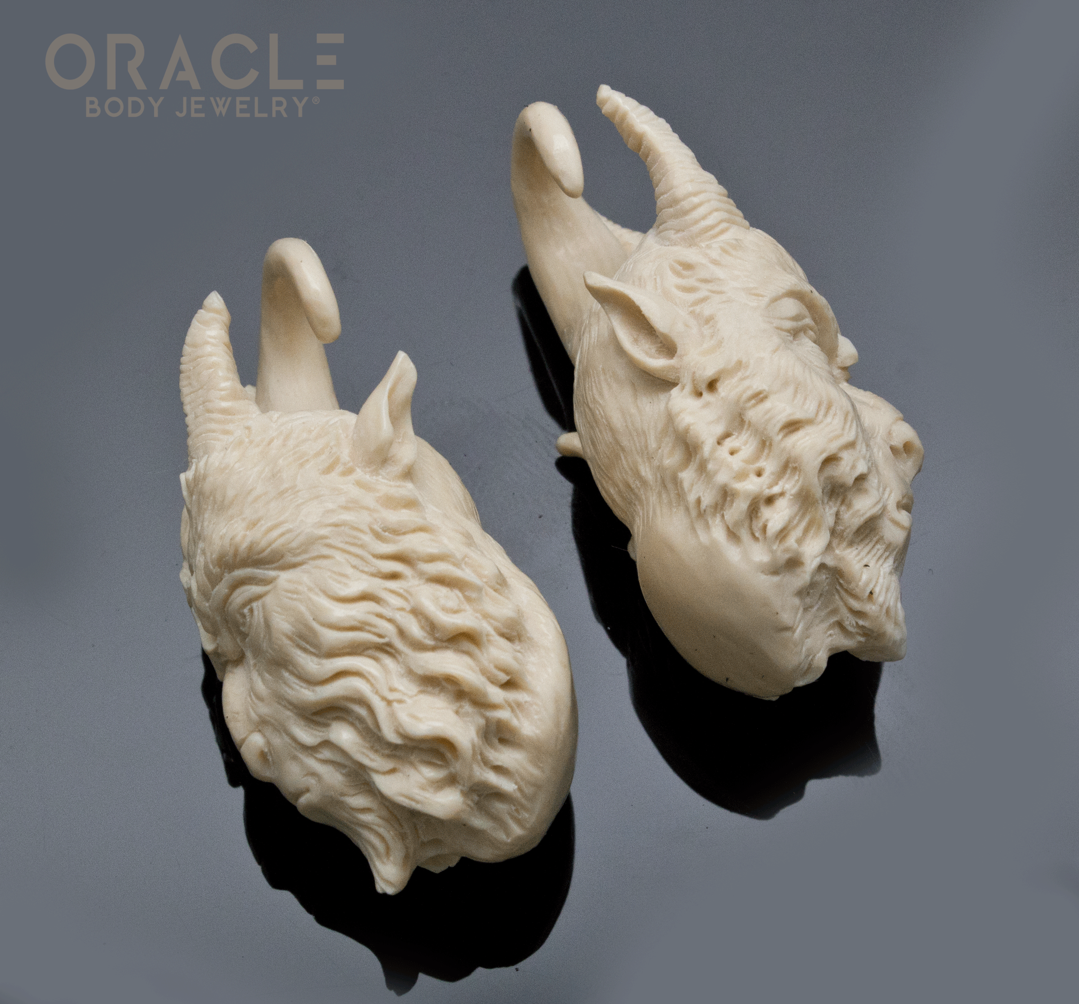 6g (4mm) Fossilized Mammoth Ivory Baphomets