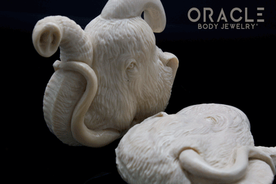 7/16" (11mm) Fossilized Mammoth Ivory Portraits