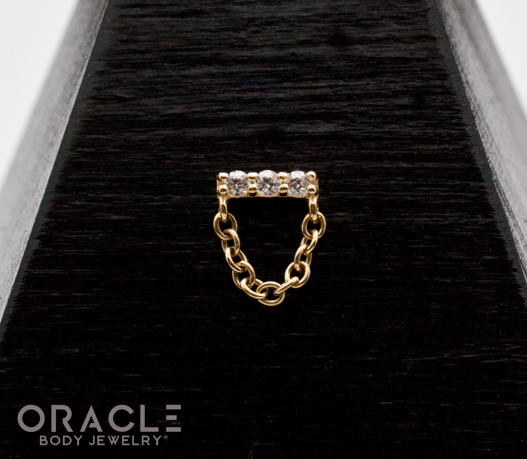 14k Yellow Gold Chain Gang Threadless End – Oracle Body Jewelry