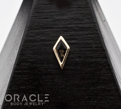 14k Yellow Gold Smoky Quartz Drift Threadless End