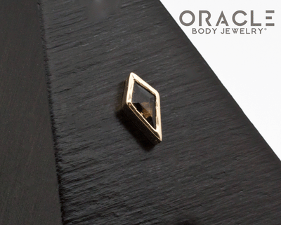 14k Yellow Gold Smoky Quartz Drift Threadless End