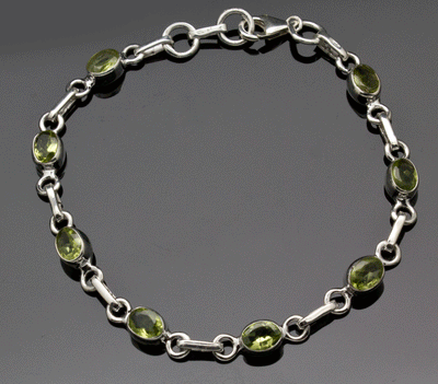 Sterling Silver Peridot Bracelet