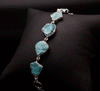 Sterling Silver Raw Turquoise Bracelet