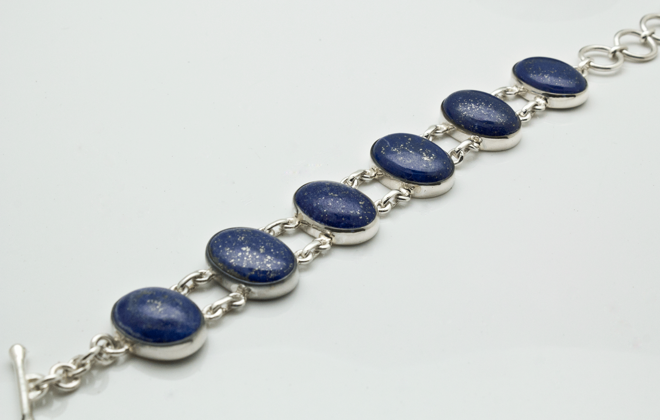 Sterling Silver Lapis Bracelet