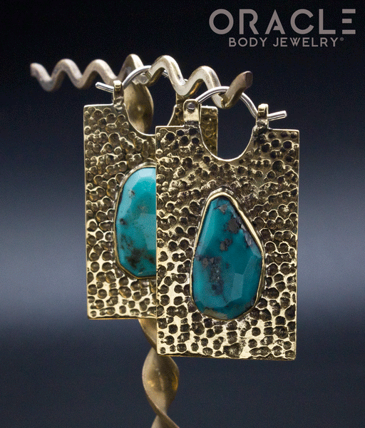 Kawaii with Faceted Free Form Natural Turquoise