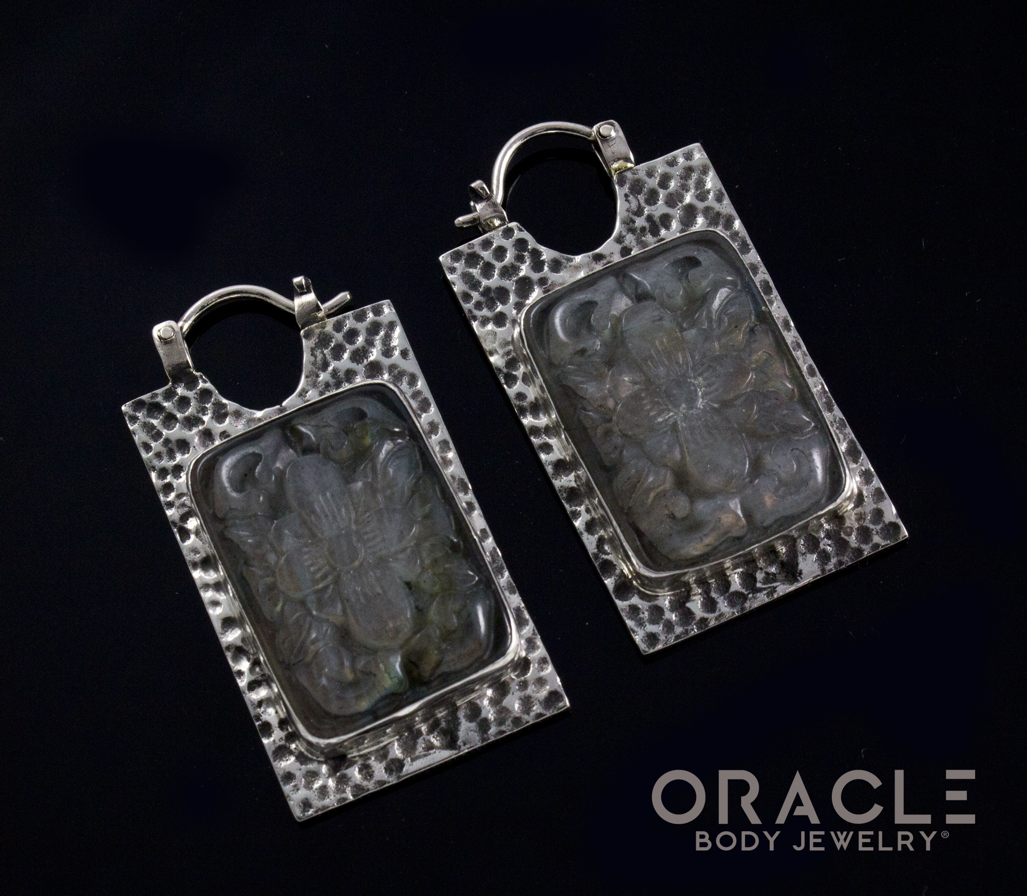 White Brass Kawaii with Carved Labradorite