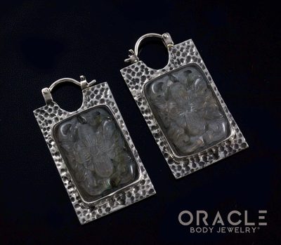 White Brass Kawaii with Carved Labradorite