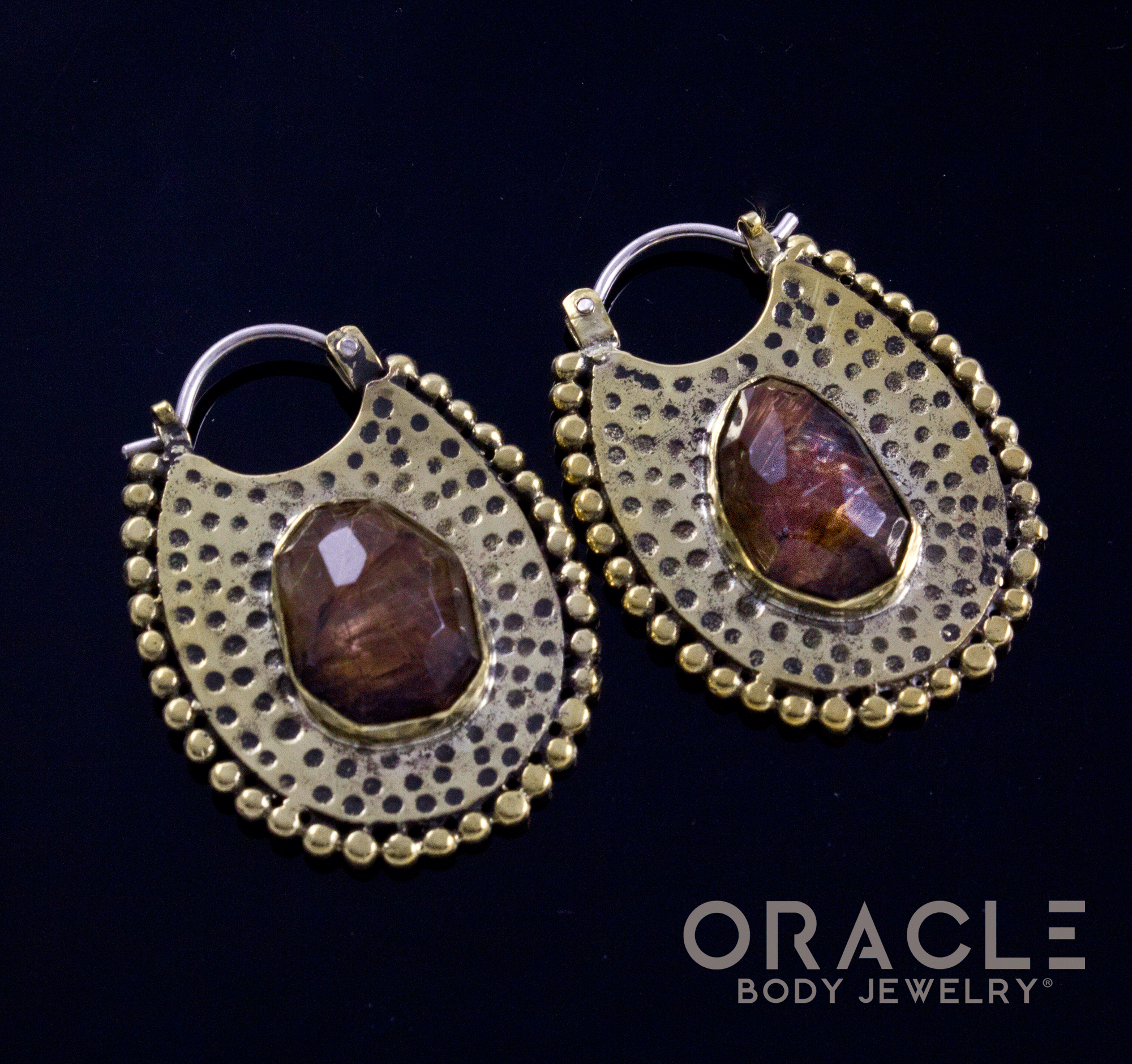 Coven with Free Form Faceted Rutilated Quartz