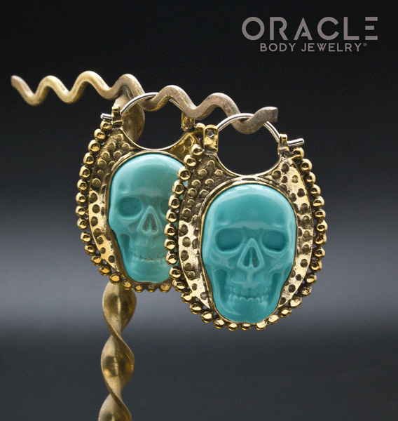 Coven with Carved Turquoise Skulls