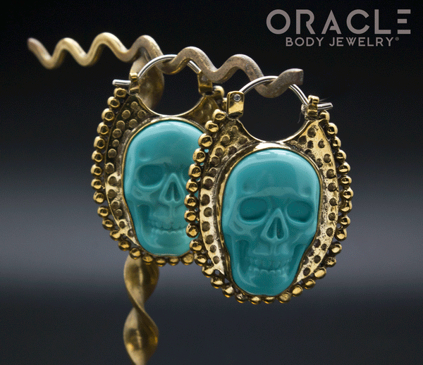 Coven with Carved Turquoise Skulls