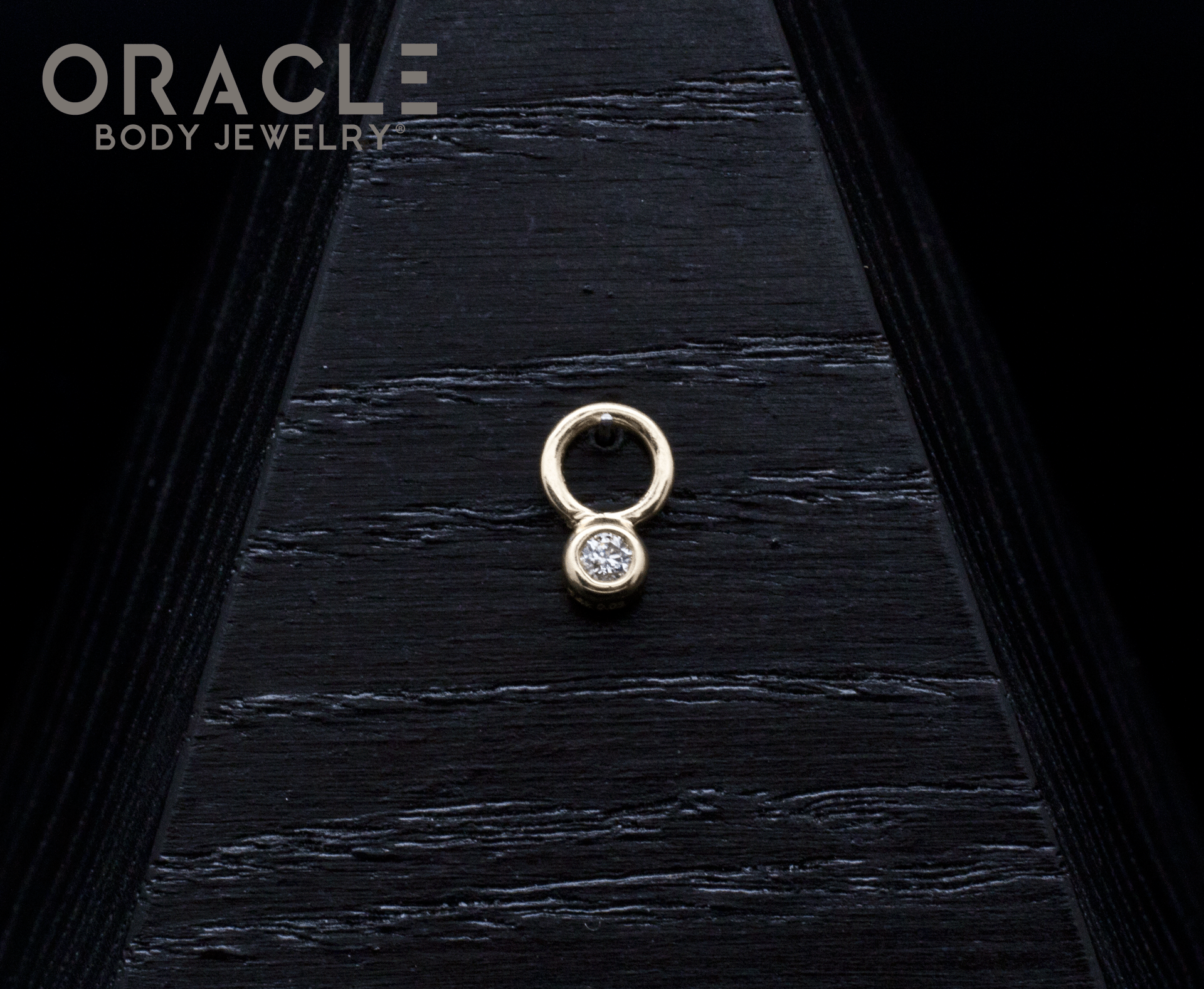 14k Yellow Gold 2mm Diamond Charm