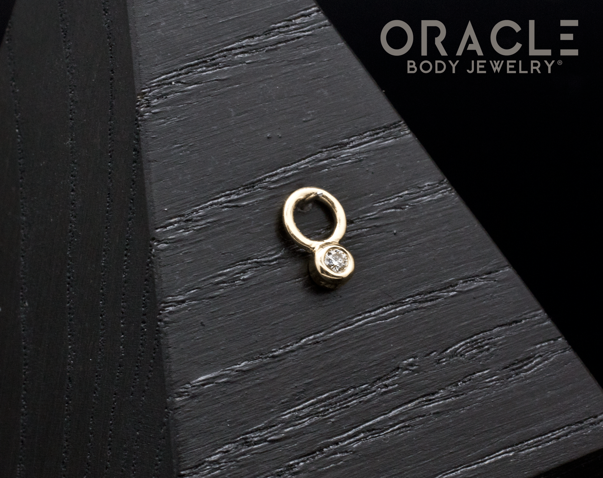 14k Yellow Gold 2mm Diamond Charm