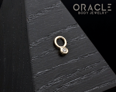 14k Yellow Gold 2mm Diamond Charm
