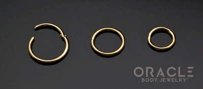 14K Yellow Gold Hinge Rings / Clickers