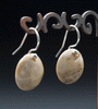 Sterling Silver Fossilized Mammoth Ivory Earrings
