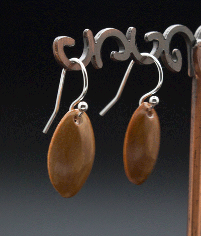 Sterling Silver Fossilized Mammoth Ivory Earrings