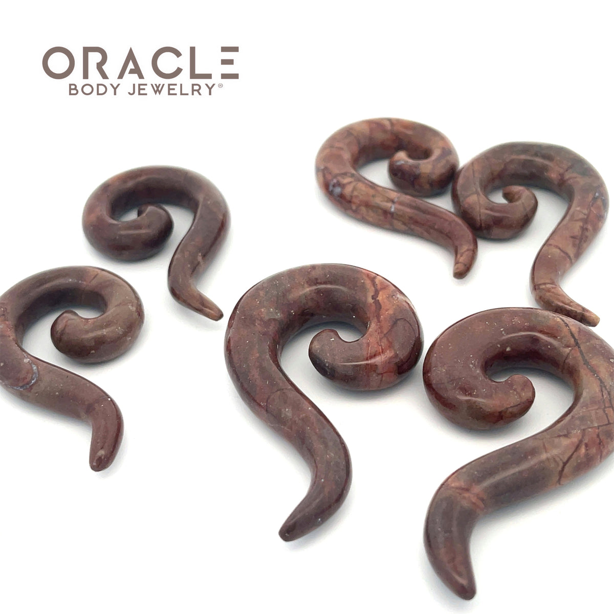 Red Brecciated Jasper Tail Spirals