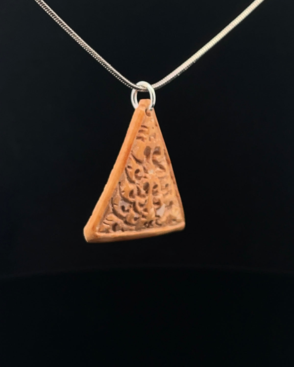 Fossilized Mammoth Ivory Pendant with Chain