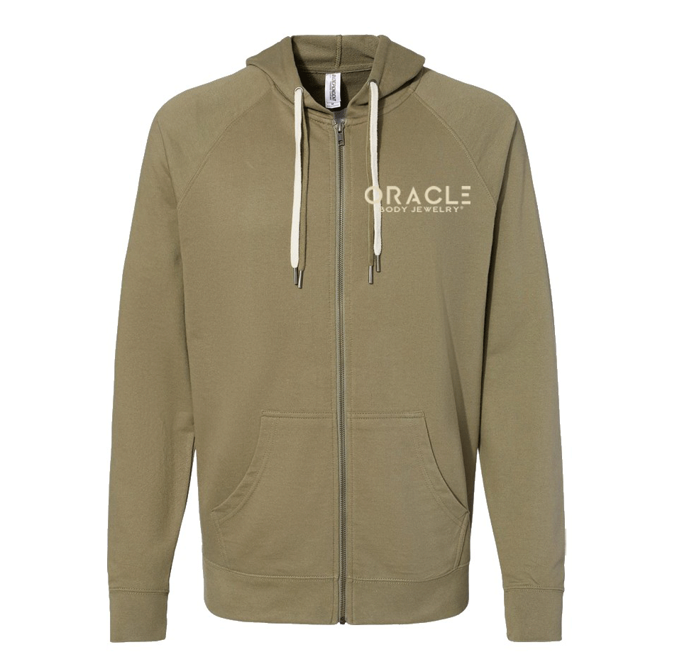 Olive Tiger Zip Up Hoodie