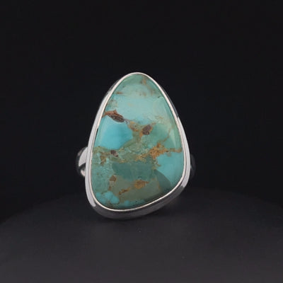 Sterling Silver Kingman Turquoise Ring Size 10