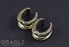3/4" (19mm) Brass Saddles with Nugget Texture and Rutilated Quartz