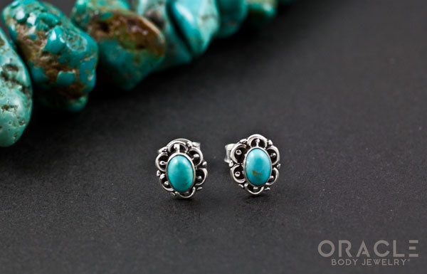 Sterling Silver Turquoise Earrings