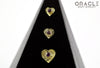 14k Hammered Heart with Amethyst Threadless Gold End