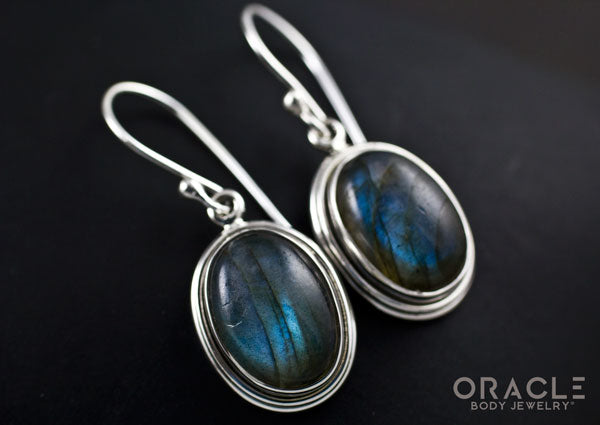 Sterling Silver Labradorite Earrings